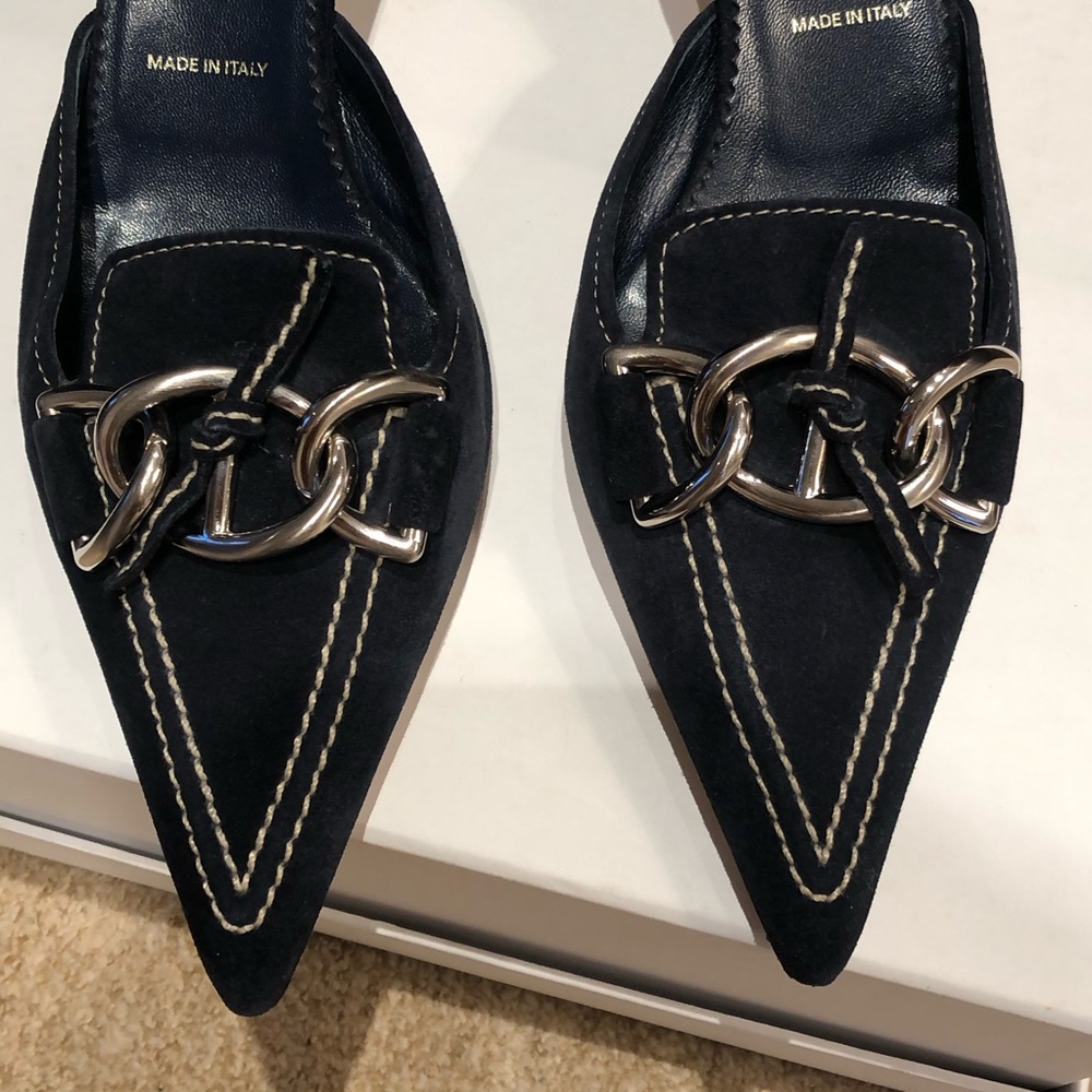 Prada Navy Slides